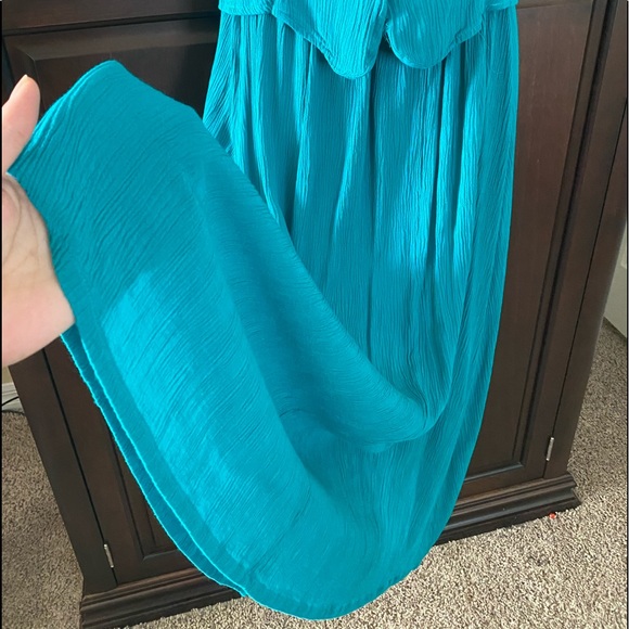 SAG HARBOR 2-pc green hobo bohemian maxi dress M - Picture 11 of 16